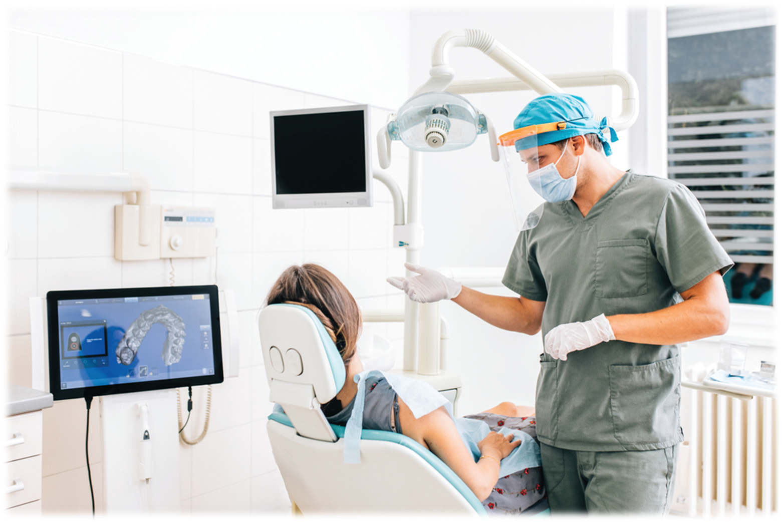 Professional dental office exam